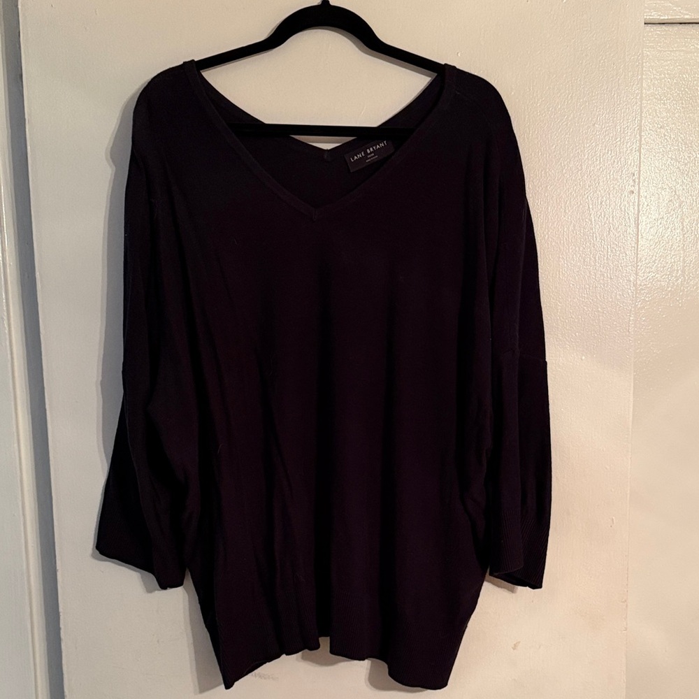 Lane Bryant Black V-Neck Sweater